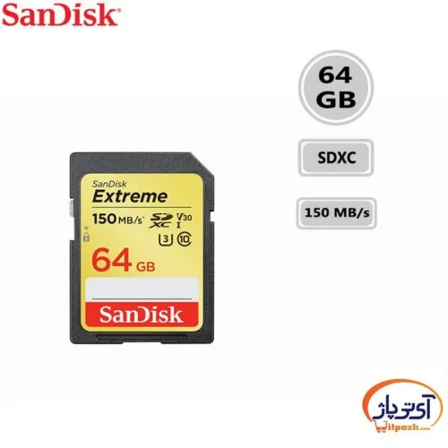 sandisk sdxc 150mbs 64gb در آی تی پاژ