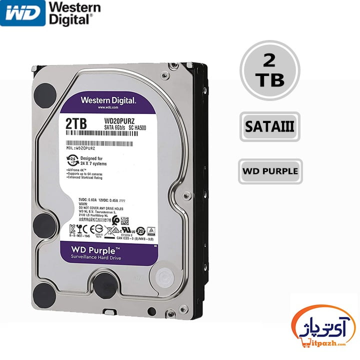 هارد اینترنال وسترن دیجیتال Western Digital WD Purple 2TB