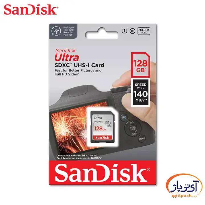 کارت حافظه SD Ultra A1 سندیسک ظرفیت 128 گیگابایت سرعت 140m/s 6 کارت حافظه SD Ultra A1 سندیسک ظرفیت 128 گیگابایت سرعت 140m/s - Image 3