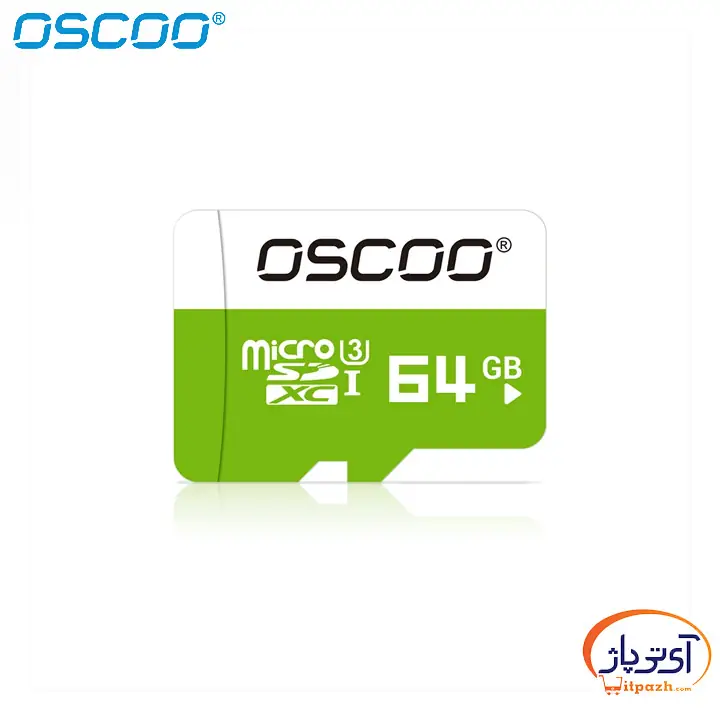 خرید کارت حافظه اوسکو OSCOO U3 ظرفیت 64 گیگابایت سرعت 85MB/S سبز در مشهد