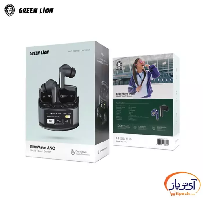 هندزفری بی‌سیم ایرپاد گرین لاین ELITE WAVE ANC - Image 3