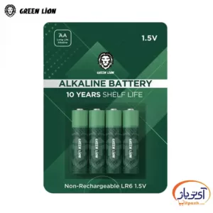 باتری قلمی گرین لاین ALKALINE AA بسته 4 عددی