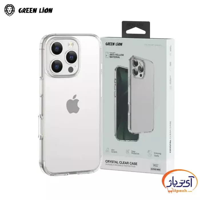 Green lion Clear case iPhone 16 Pro Max 4 در آی تی پاژ