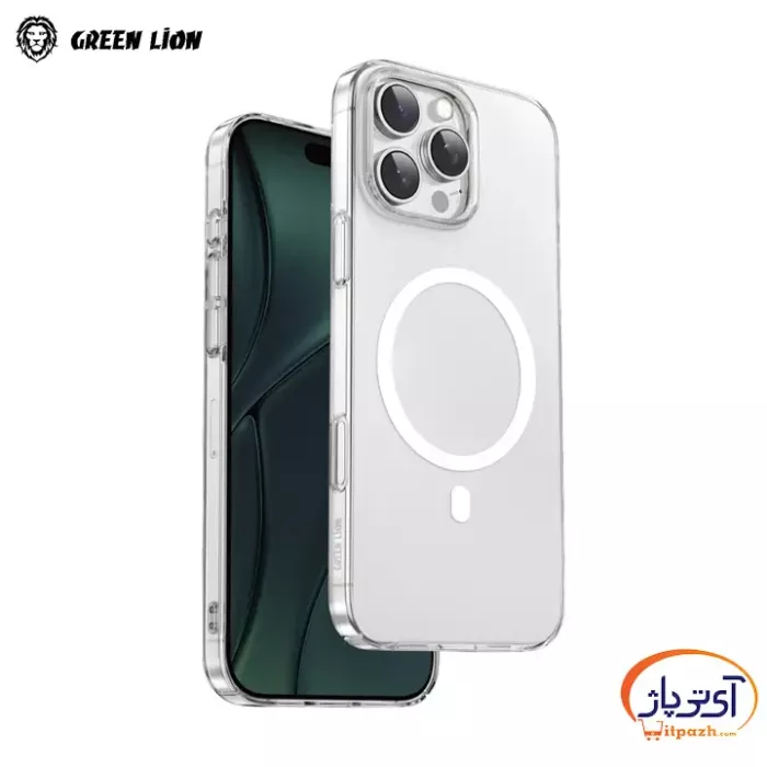 Green lion crystal MagSafe case iPhone 16 Pro در آی تی پاژ