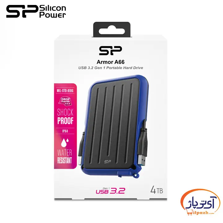 هارد اکسترنال سیلیکون پاور Armor A66 ظرفیت 4 ترابایت 14 هارد اکسترنال سیلیکون پاور Armor A66 ظرفیت 4 ترابایت - Image 7