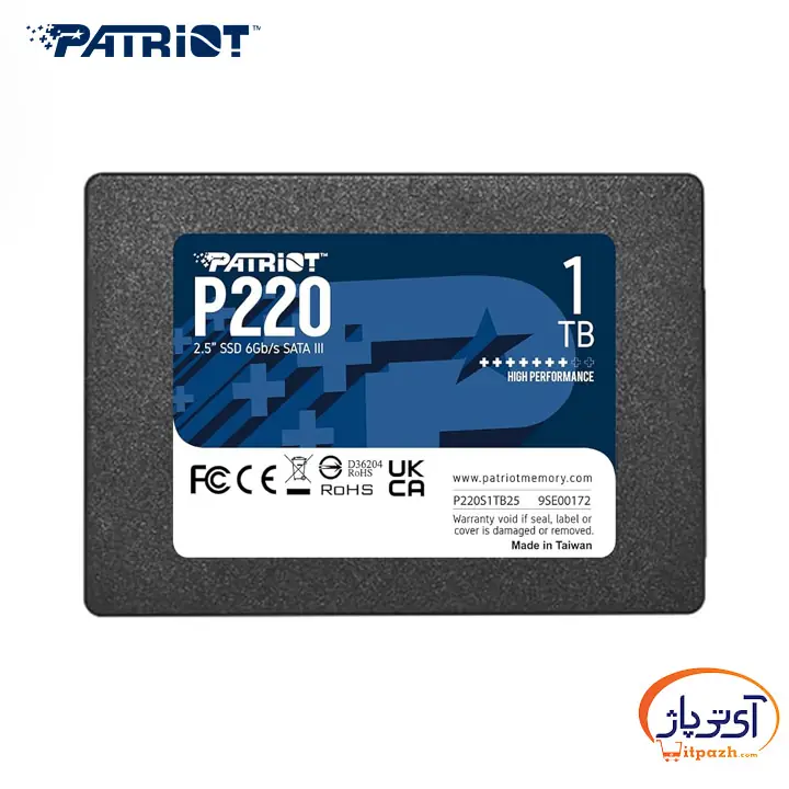 خرید اس اس دی اینترنال SATA3.0 پتریوت P220 ظرفیت 1 ترابایت در مشهد