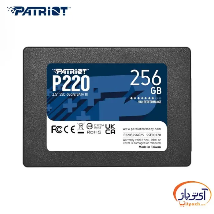 خرید اس اس دی اینترنال SATA3.0 پتریوت P220 ظرفیت 256 گیگابایت در مشهد