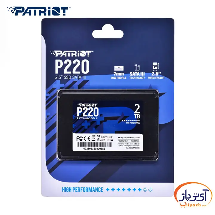 اس اس دی اینترنال SATA3.0 پتریوت Patriot P220 ظرفیت 2 ترابایت 10 اس اس دی اینترنال SATA3.0 پتریوت Patriot P220 ظرفیت 2 ترابایت - Image 3