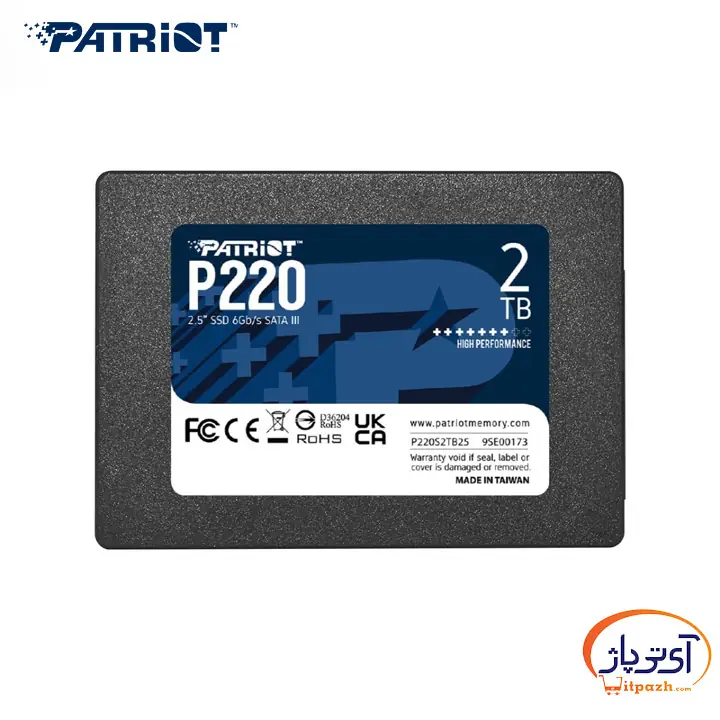 خرید اس اس دی اینترنال SATA3.0 پتریوت Patriot P220 ظرفیت 2 ترابایت در مشهد