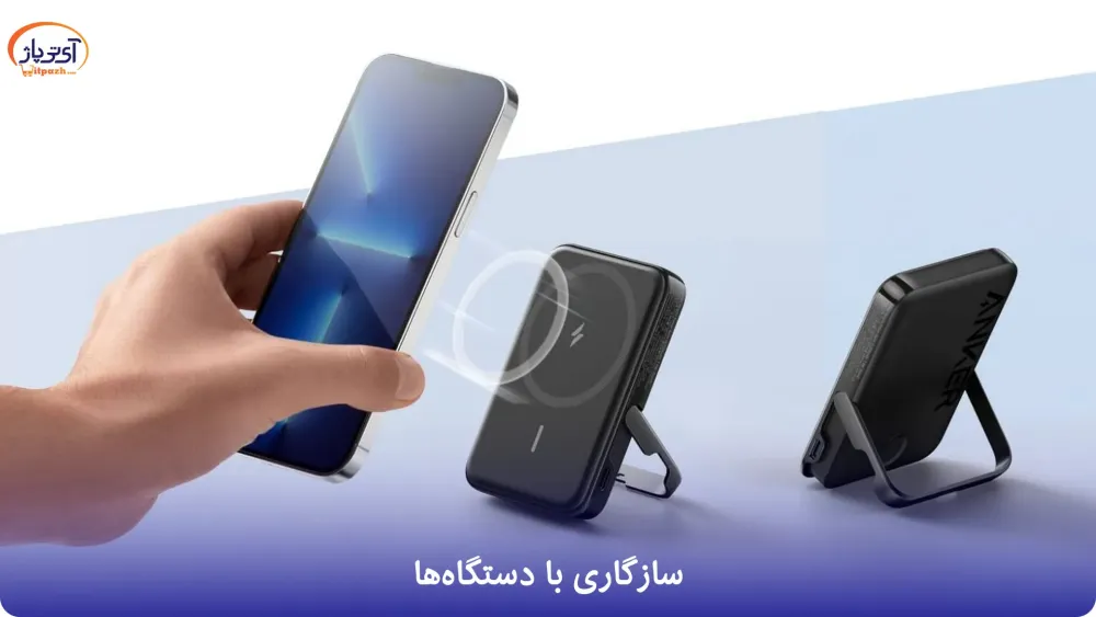 پاوربانک بی سیم انکر مدل 7.5 وات Magnetic A1685 ظرفیت 10000 میلی آمپر ساعت 21 قیمت خرید پاوربانک انکر