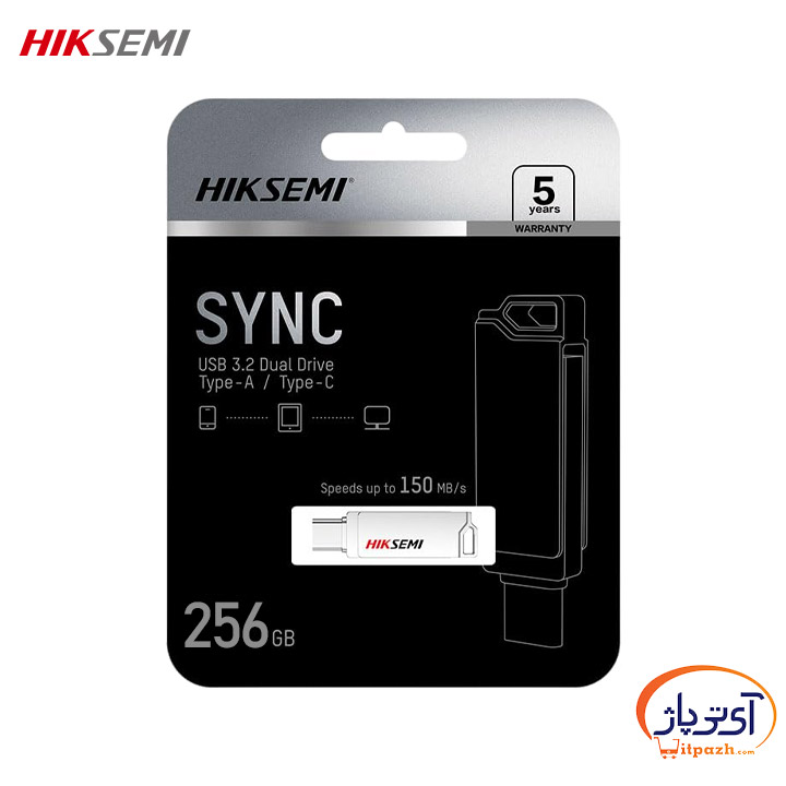 فلش مموری USB3.0 هایکسمی Sync HS-E327C TYPE-C ظرفیت 256 گیگابایت 12 فلش مموری USB3.0 هایکسمی Sync HS-E327C TYPE-C ظرفیت 256 گیگابایت - Image 5