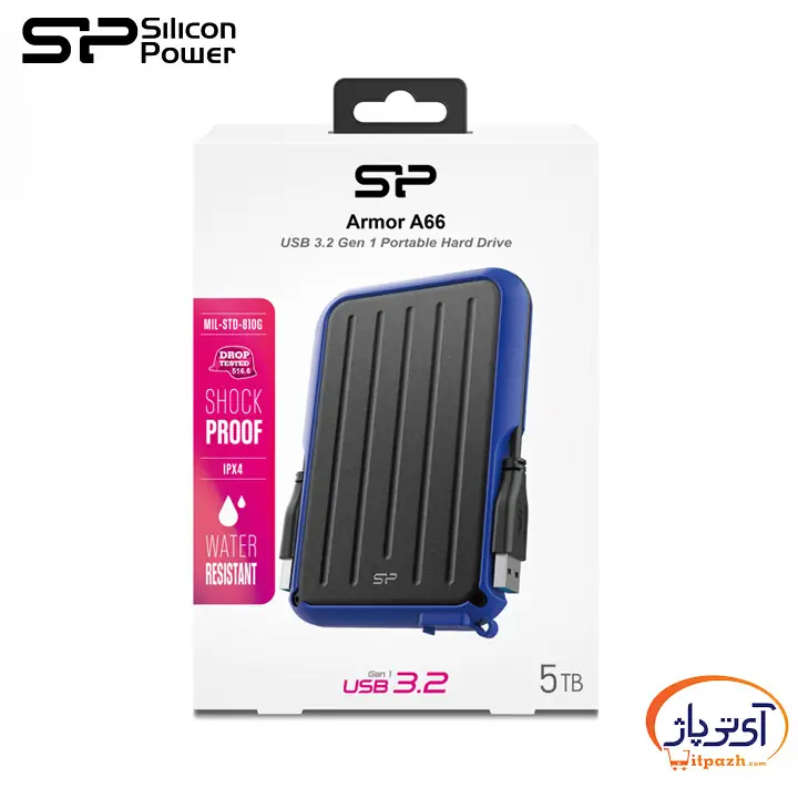 هارد اکسترنال سیلیکون پاور Armor A66 ظرفیت 5 ترابایت 14 هارد اکسترنال سیلیکون پاور Armor A66 ظرفیت 5 ترابایت - Image 7