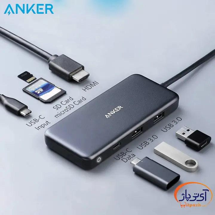 هاب انکر 7 پورت 100وات PowerExpand A8346 8 هاب انکر 7 پورت 100وات PowerExpand A8346 - Image 2