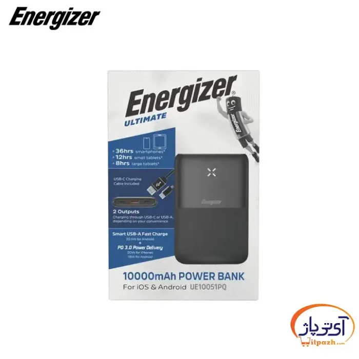 پاوربانک انرجایزر UE10051PQ 22.5W PD ظرفیت 10000mAh - Image 6