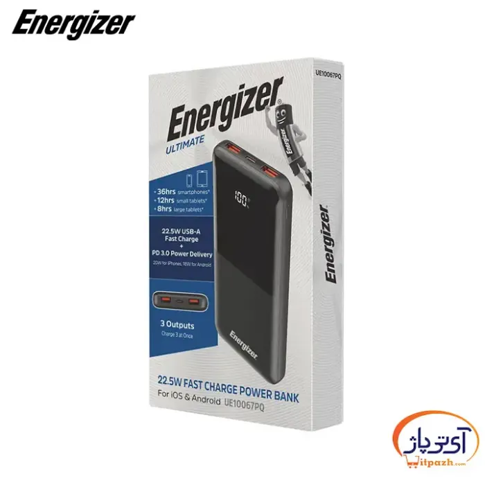 پاوربانک انرجایزر  UE10067PQ 22.5W PD ظرفیت 10000mAh - Image 4