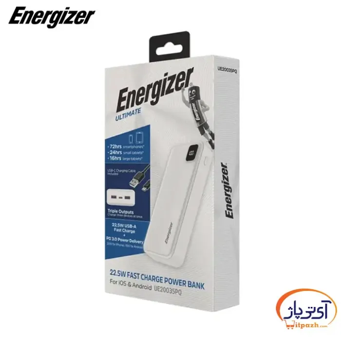 پاوربانک انرجایزر UE20035PQ 22.5W PD ظرفیت 20000mAh - Image 6