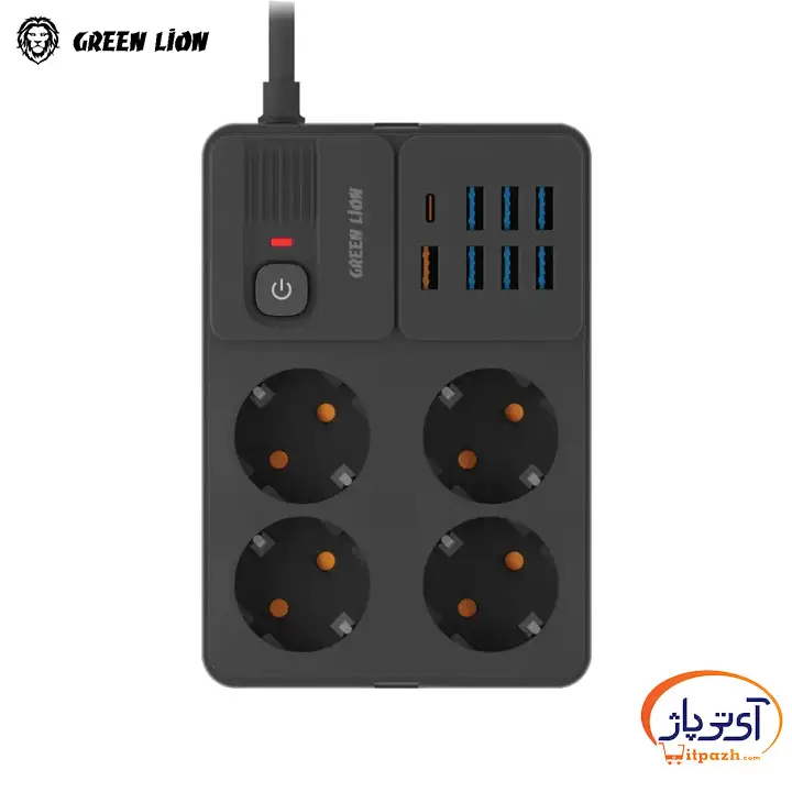 چندراهی برق گرین لاین GL-PS8B Power Socket 3250W