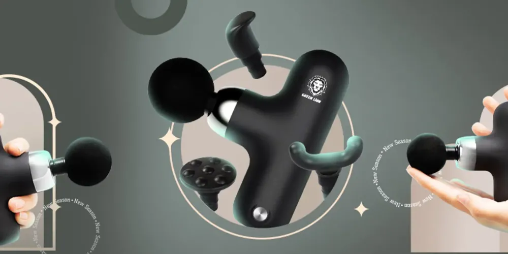 ماساژور گرین لاین Mini Massager Gun Pro 8000 mAh 40W 10 ماساژور گرین لاین مدل gun prohsdhs در آی تی پاژ