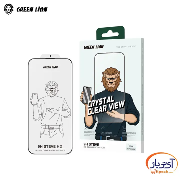 گلس گرین لاین 9H Steve AR Glass گوشی iphone 16 Pro 7 گلس گرین لاین 9H Steve AR Glass گوشی iphone 16 Pro - Image 4
