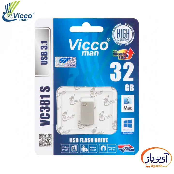 فلش مموری USB3.1 ویکومن 32 گیگابایت VC381 11 فلش مموری USB3.1 ویکومن 32 گیگابایت VC381 - Image 4