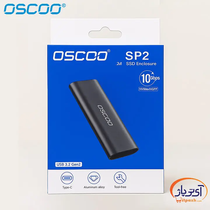 قاب مبدل اوسکو M.2 NVMe به اکسترنال OSCOO SP2 9 قاب مبدل اوسکو M.2 NVMe به اکسترنال OSCOO SP2 - Image 6