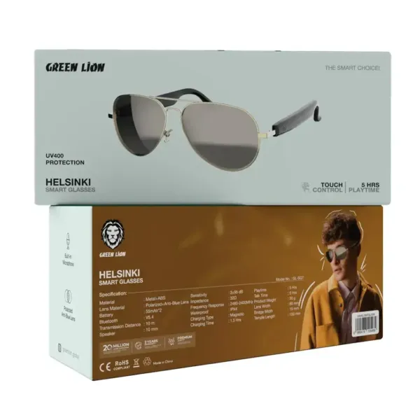 عینک هوشمند گرین لاین Helsinki 9 Green Lion Helsinki Smart Glasses Black 1 در آی تی پاژ