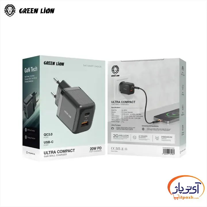 آداپتور دیواری 2 پورت گرین لاین PD 20W Ultra Compact همراه کابل Type-C 10 آداپتور دیواری 2 پورت گرین لاین PD 20W Ultra Compact همراه کابل Type-C - Image 3