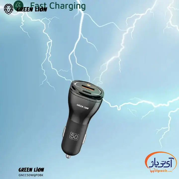 شارژر فندکی خودرو گرین لاین دو پورت 50W همراه کابل Type-C 6 شارژر فندکی خودرو گرین لاین دو پورت 50W همراه کابل Type-C - Image 3