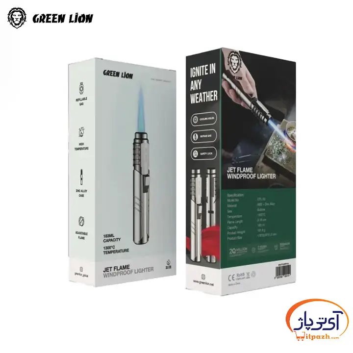 فندک اتمی گرین لاین ضد باد مدل Jet Flame 9 فندک اتمی گرین لاین ضد باد مدل Jet Flame - Image 6