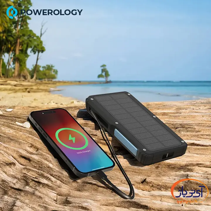 پاوربانک خورشیدی و شارژ بیسیم پاورولوژی PP076 توان 20W PD ظرفیت 20000mAh 13 پاوربانک خورشیدی و شارژ بیسیم پاورولوژی PP076 توان 20W PD ظرفیت 20000mAh - Image 6