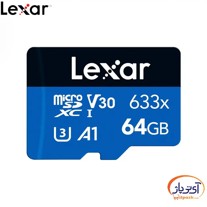 SD LEXAR U1 V130 633x 64GB 100ms 1 در آی تی پاژ