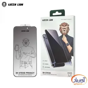 گلس محافظ صفحه iPhone 17 Pro گرین لاین 9H Steve Privacy