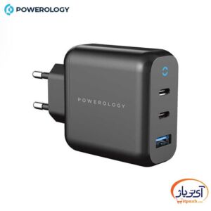 شارژر دیواری پاورولوژی MULTIPLE PORT EU GAN توان 65 وات