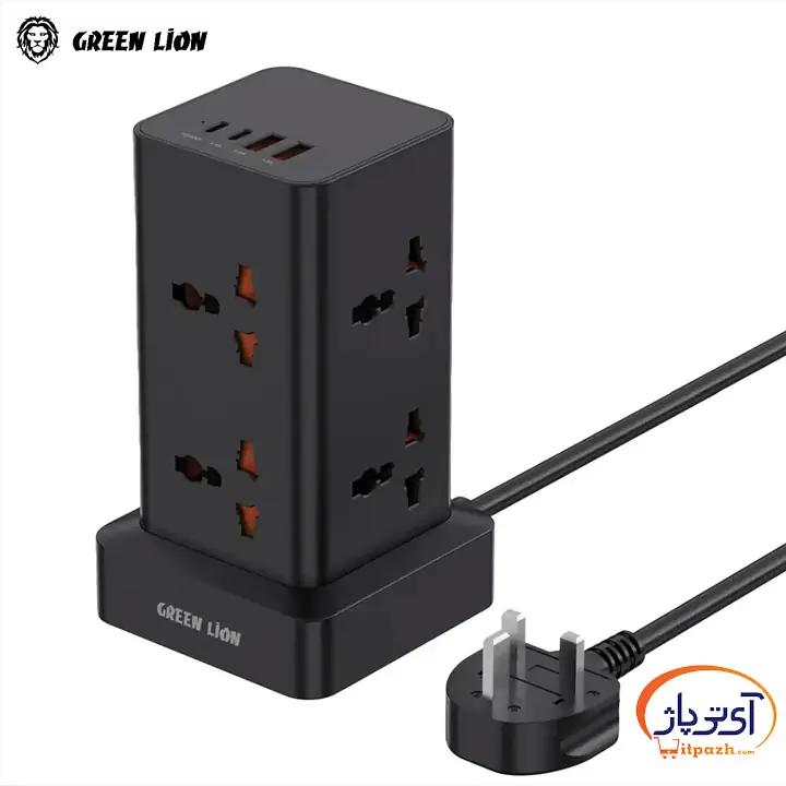 چندراهی برق و شارژ گرین لاین Power Strip توان 2500W 30 چندراهی برق و شارژ گرین لاین Power Strip توان 2500W