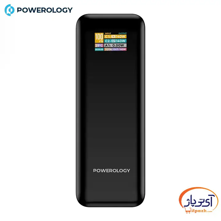 پاوربانک پاورولوژیNEUROVOLT ظرفیت 27000mAh توان PD 140W