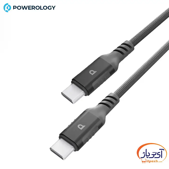 USB CABLE C TO USB C PD60W 1.2M POWER SYNC WEAVE PC020 POWEROLOGY در آی تی پاژ