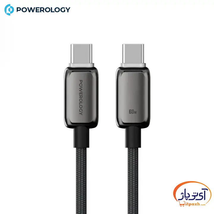 کابل شارژ و دیتا Type-C پاورولوژی ZINCO طول 1متر 60W