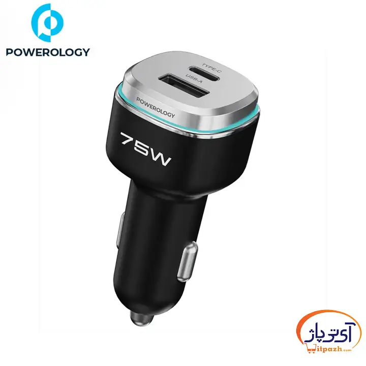 شارژر فندکی پاورولوژی A+C PORT WITH C TO C CABLE 75W 6 شارژر فندکی پاورولوژی A+C PORT WITH C TO C CABLE 75W - Image 3