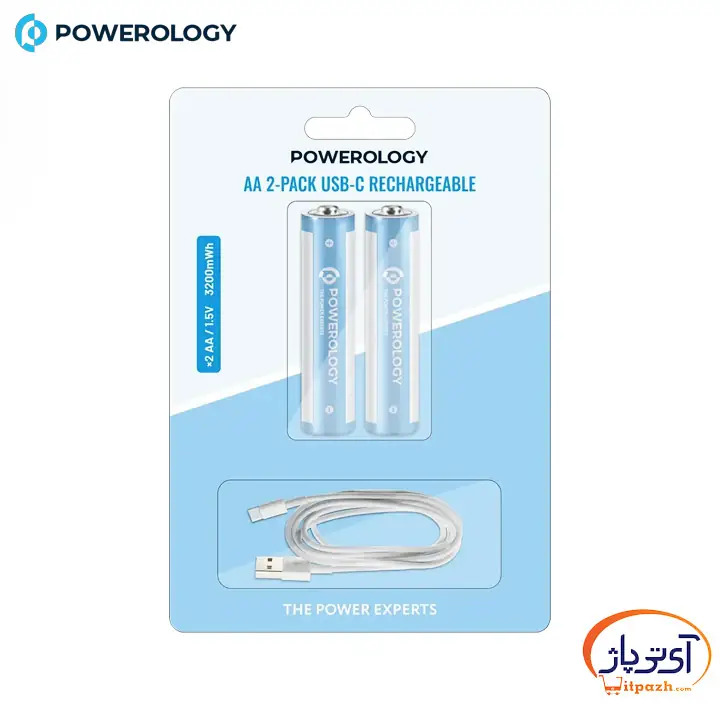 Powerology RECHARGEABLE BATTERY 3200 LITHIUM در آی تی پاژ