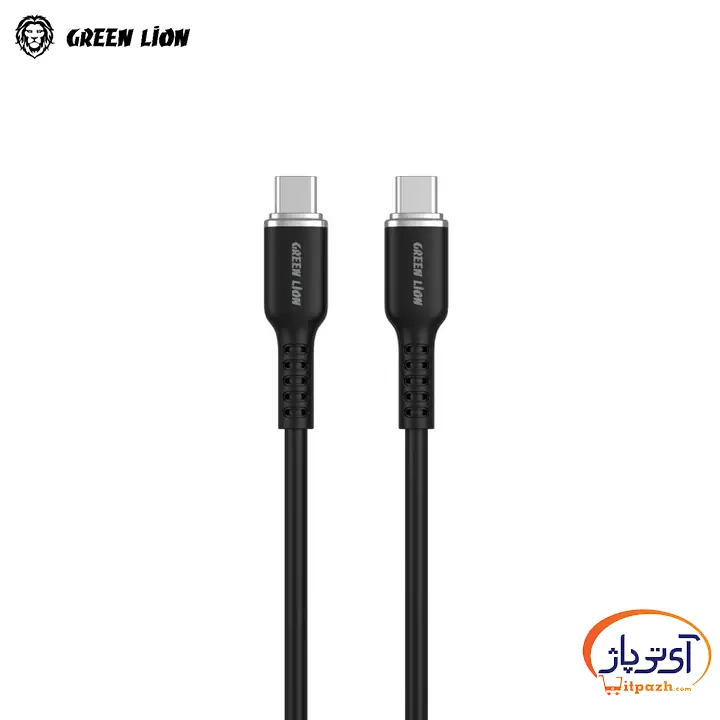 کابل شارژ و دیتاگرین لاین 60 وات USB-C TO USB-C مدل Silicone