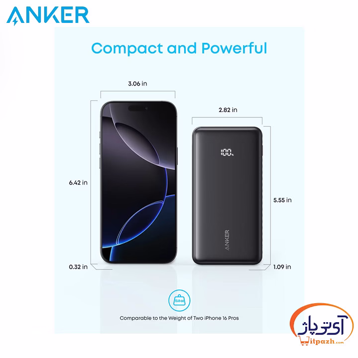 پاوربانک انکر مدل A110EH11 ZOLO ظرفیت 20000 توان 22.5 وات 6 پاوربانک انکر مدل A110EH11 ZOLO ظرفیت 20000 توان 22.5 وات